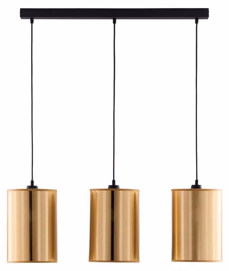 Lampada a sospensione CORTINA oro-nera 3xE27x40W in metallo, dimensioni: 100x76x18 cm, IP20, Jupiter