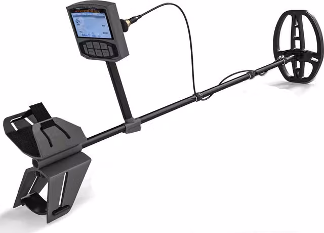 Metal Detector Professionale Outsunny con 5 Modalità, Schermo LCD e Allarme Audio, Asta Regolabile e Braccio Ergonomico, Grigio Scuro e Nero