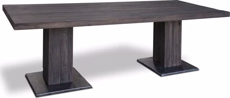 Tavolo da pranzo in legno massiccio Casa Padrino - Varie dimensioni e colori - Tavolo da cucina in rovere con gambe in acciaio - Mobili per la sala da pranzo