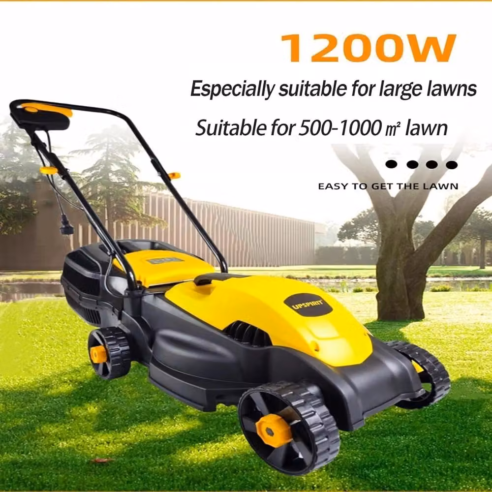 Tosaerba Elettrico a Batteria Trade Shop con Taglio 32 cm e Cesto da 30 Lt, Colore Giallo – 2