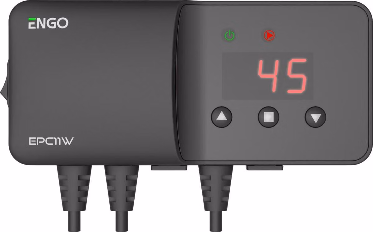 Regolatore per riscaldamento centrale o pompa per acqua calda sanitaria, ENGO EPC11W, nero, 230V