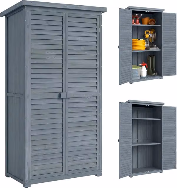 Casetta in Legno ¨C zephmum ¨C 87x46.5x160 cm Grigio