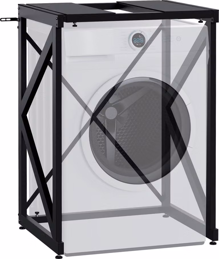 Mensola per lavatrice Caleb, colore:bianco