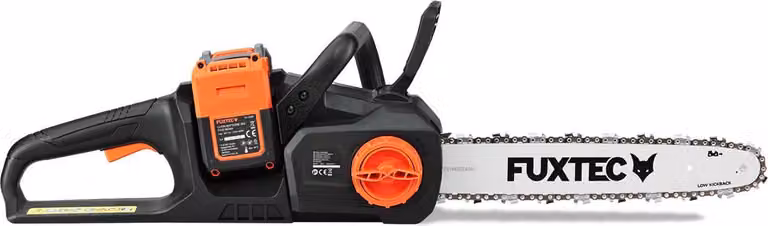 FUXTEC Motosega a batteria 2x20V FX-E2KS SOLO Lunghezza di Taglio 35 cm, 4,2 kg, Velocità della Catena 15 m/s, Senza Batteria né Caricatore