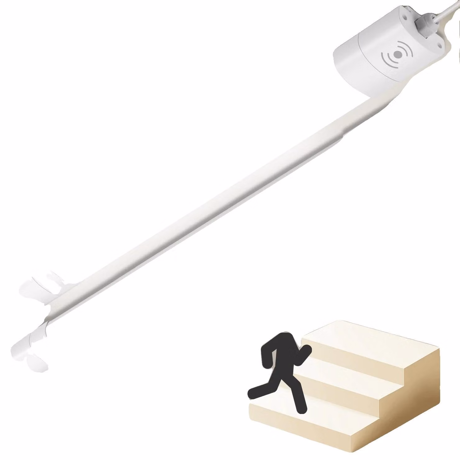 Lampada a LED per ambienti umidi, sensore di movimento, design collegabile in rete, 2 pezzi, Ja-a