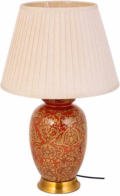 Lampada da tavolo in ceramica rossa D40x65