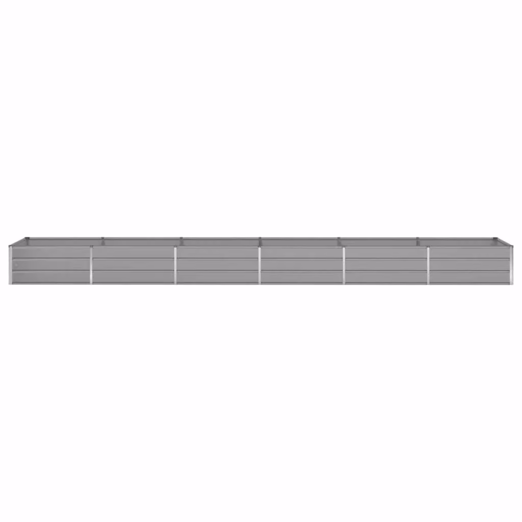 Fioriera rettangolare moderna HELLOSHOP26 in acciaio zincato grigio chiaro L: 195 cm, P: 100 cm, H: 45 cm – 2