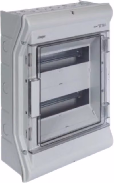 Quadro di distribuzione Hager Vector in plastica, grigio e bianco