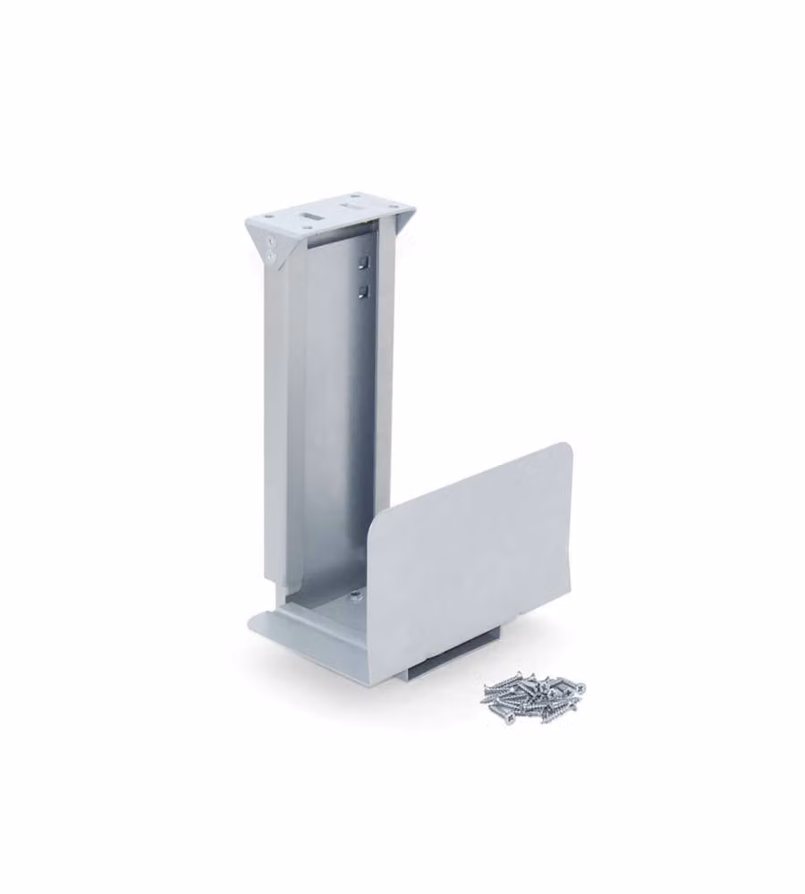 Emuca Supporto per Computer in Acciaio Grigio Metallizzato - 16x19x34.5 cm