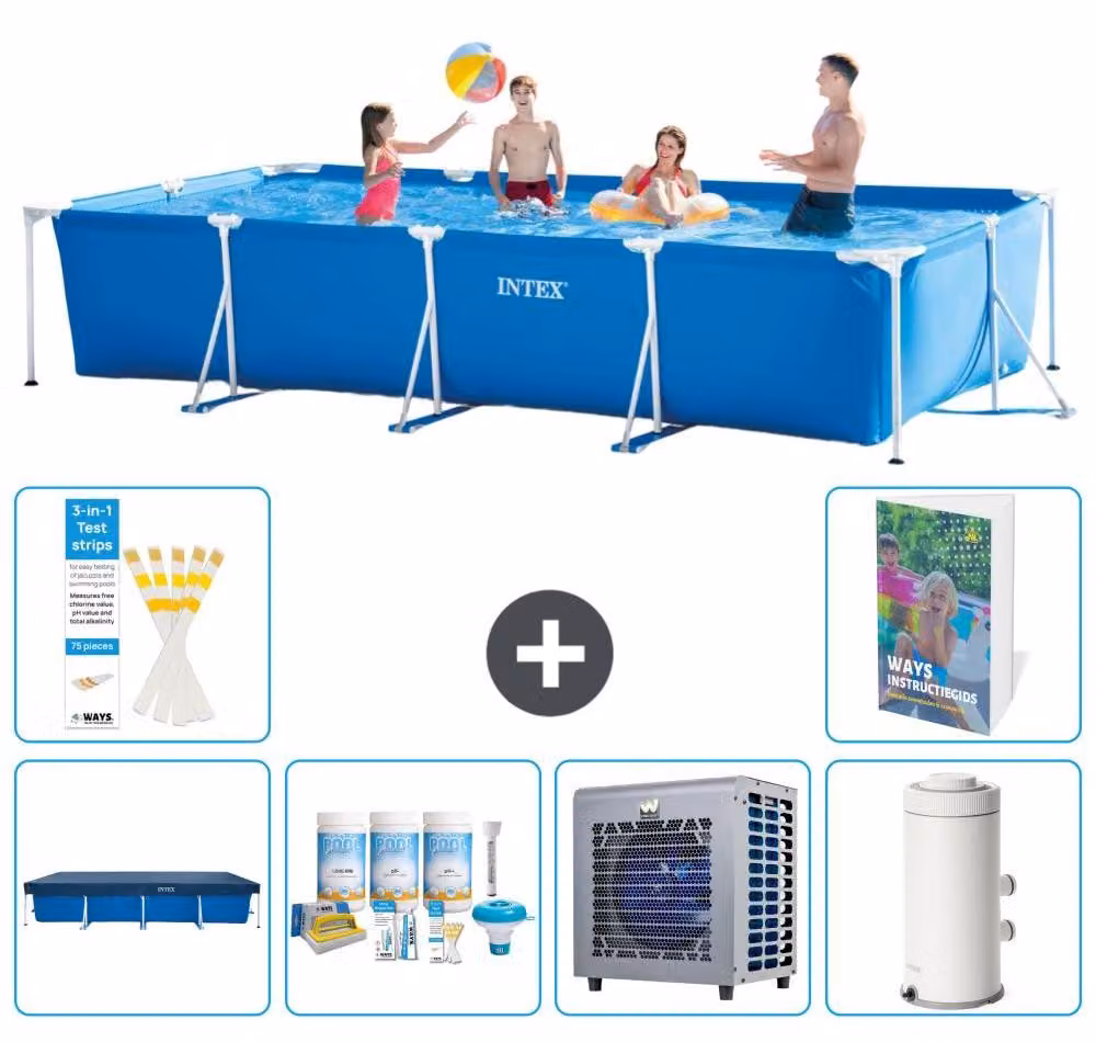 Piscina fuori terra rettangolare - 450x220x84 cm - Struttura in 5 parti, modello S90