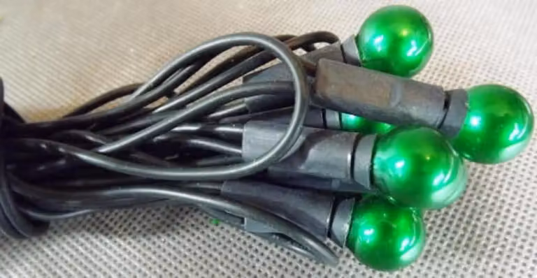 Luci per albero di Natale perla verde 20L su cavo verde 1,4m 220V-240V per uso interno