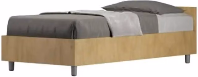 Letto singolo contenitore 80x190 quercia Nuamo