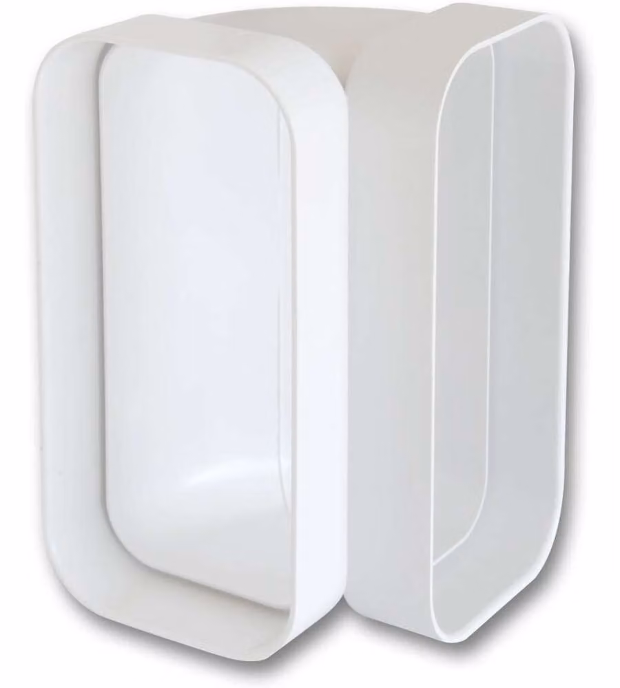 La Ventilazione Curva Verticale in ABS 150x70 mm per Canalizzazione