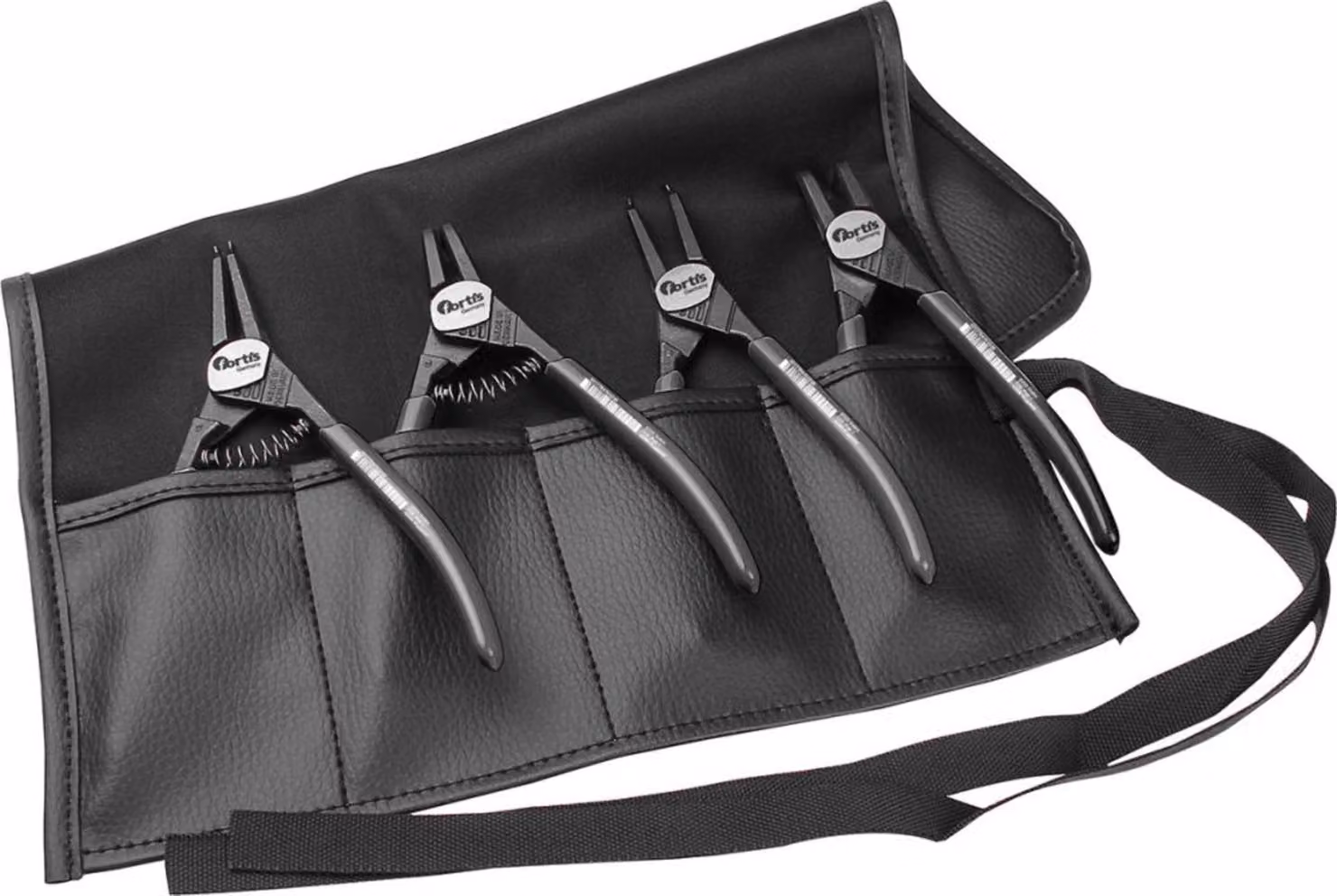 Set di pinze per anelli di sicurezza 4 pz.J1,J2+A1,A2 FORTIS