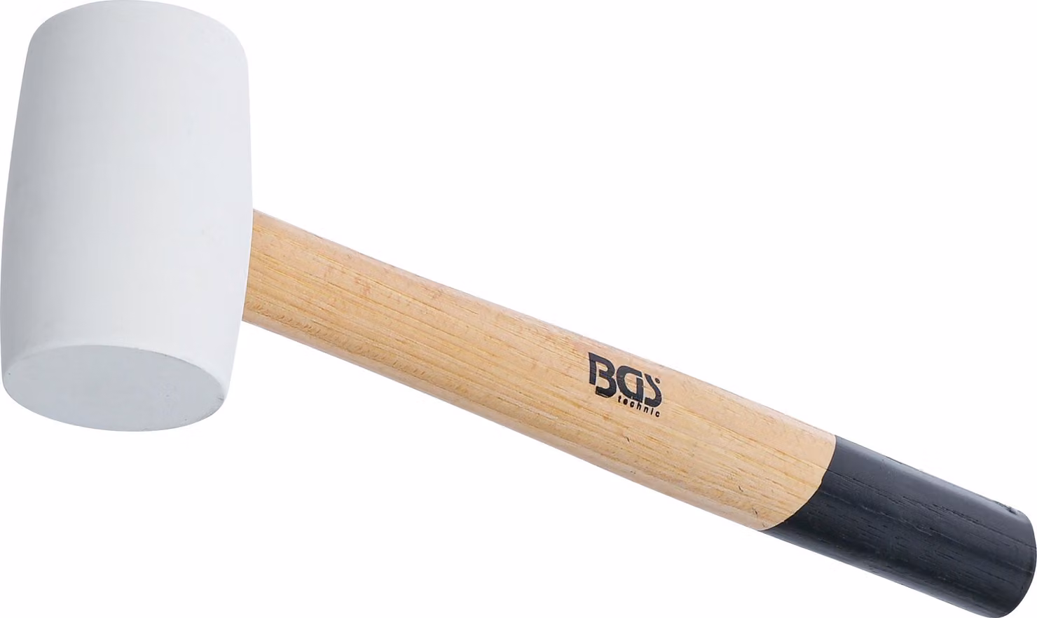 BGS 70138 Martello di gomma bianco 250 g Ø 48 mm con manico in legno di hickory