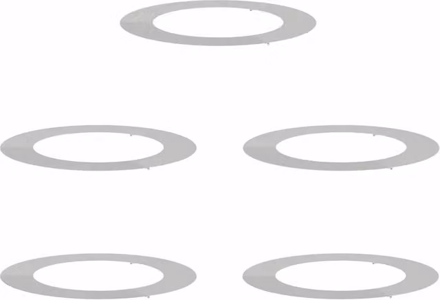 Set di 5 anelli per alberi decorativi moderni da giardino 90 x 90 cm con protezione radicale in acciaio zincato argento 02_0052338