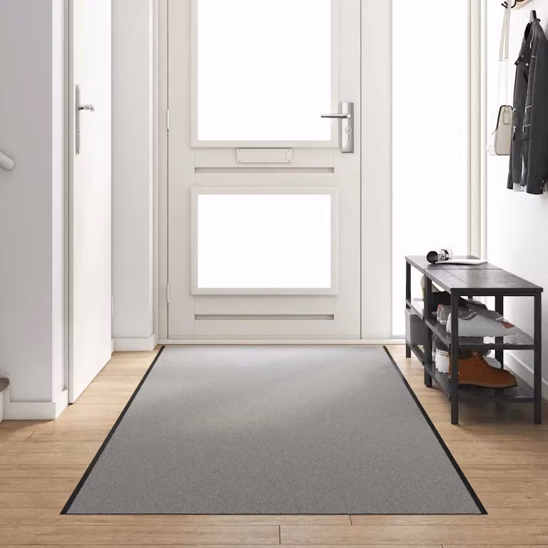 Tappetino moderno vidaXL grigio e nero in poliammide, L: 400 cm, P: 120 cm