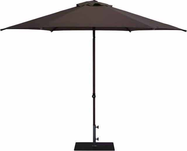 Ombrellone da Giardino Ø3 m Palo Ø38 mm in Alluminio Effetto Legno Tessuto Poliestere Trend Wood Taupe