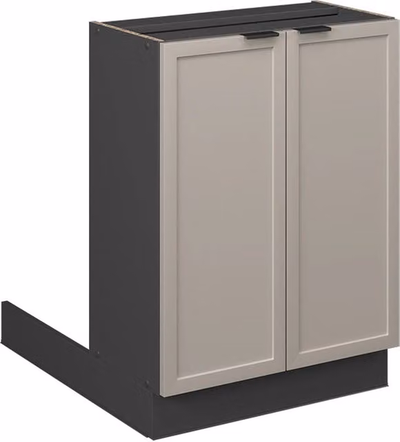 Isola cucina Vicco Fame-Line base in MDF senza piano di lavoro, Grigio Beige e Antracite, L: 60 cm, H: 82 cm, P: 30 cm – 1