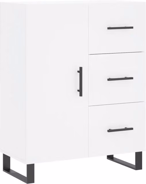 Credenza | Madia | Buffet da pranzo | Armadio da pranzo Bianca 69,5x34x90 cm in Legno Multistrato