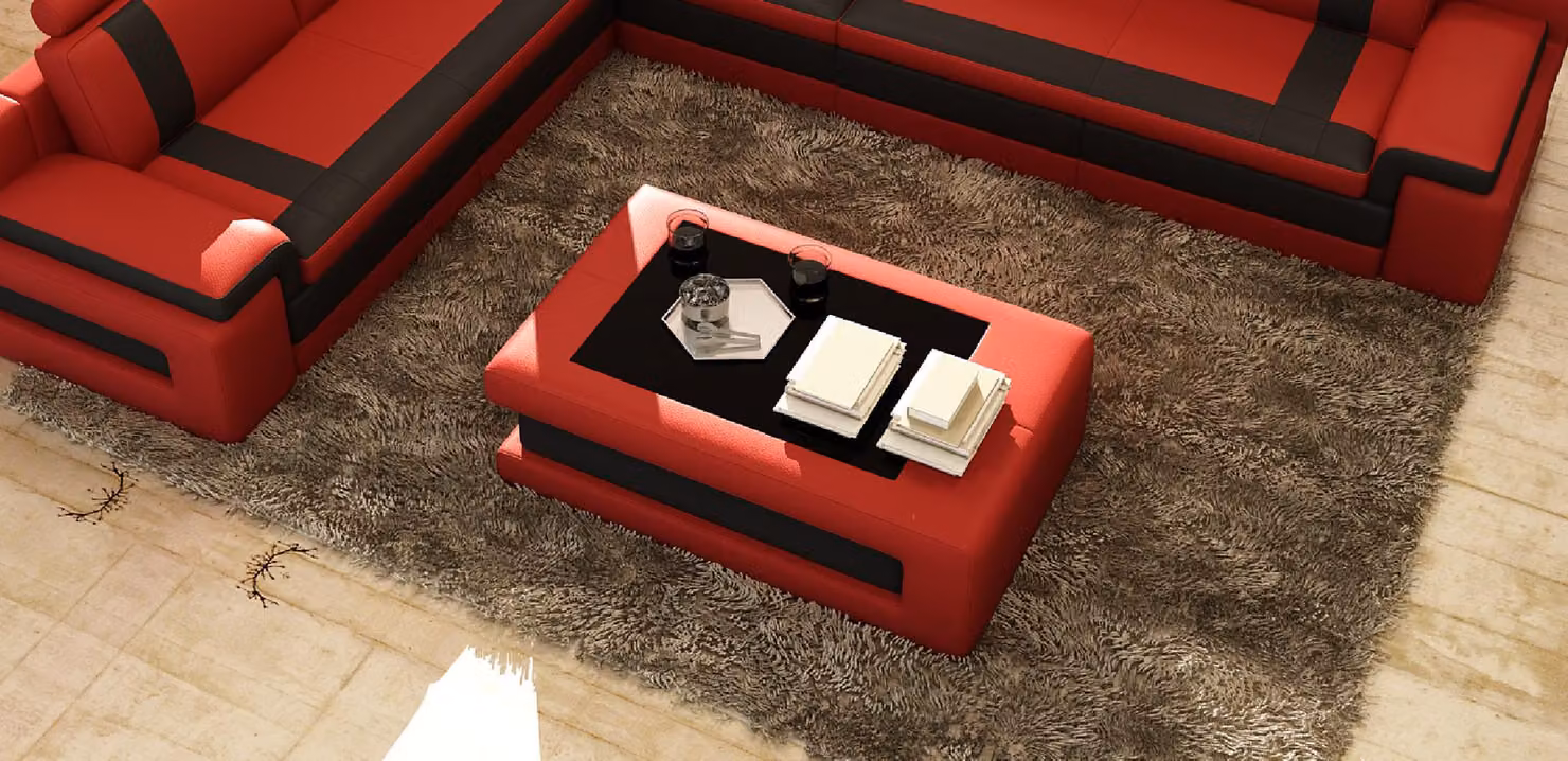 Design Couchtisch Polster Wohnzimmer Beistell Tische Moderner Sofa Tisch Leder
