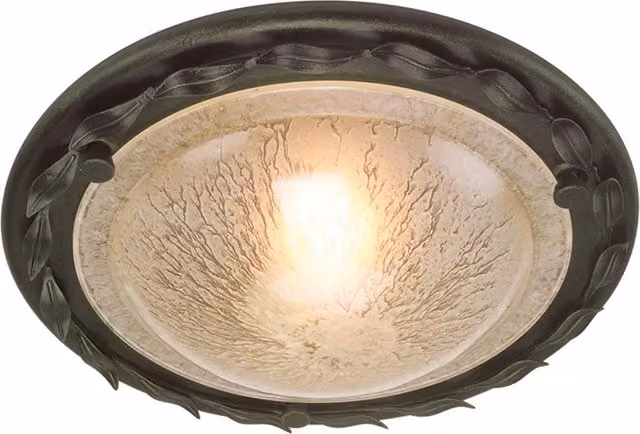 Plafoniera Classica Olivia Elstead Lighting in Metallo Oro e Vetro Bianco con Attacco E27
