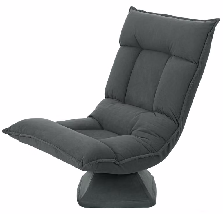 Poltrona girevole - Poltrona relax - Sedia - Poltrona da salotto - Poltrona - Grigio scuro