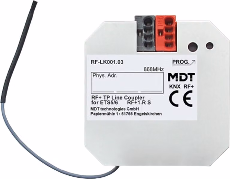 MDT KNX RF+, accoppiatore di linea radio, UP, 1 pz.