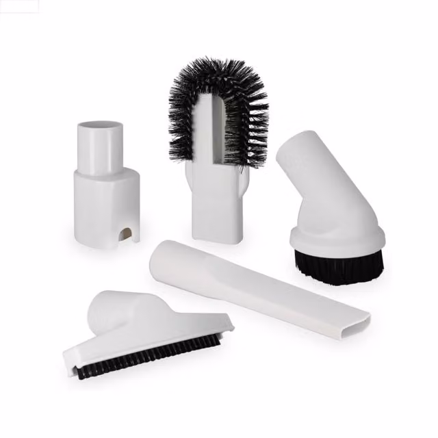 Kit di ricambio accessori Vorwerk VK130+ in plastica bianca con bocchetta lancia, spazzola e pennello