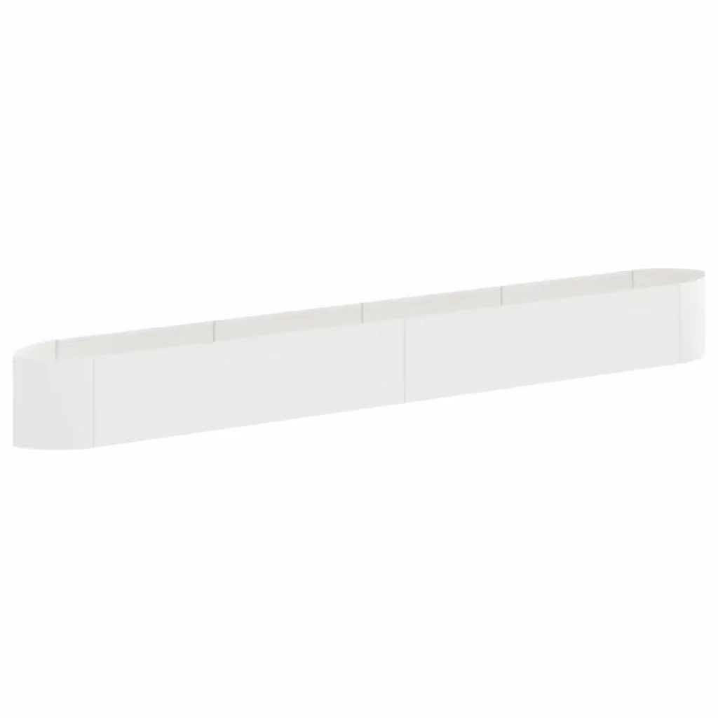 Letto rialzato da giardino vidaXL in acciaio bianco L: 380 cm, P: 40 cm, H: 40 cm – 2