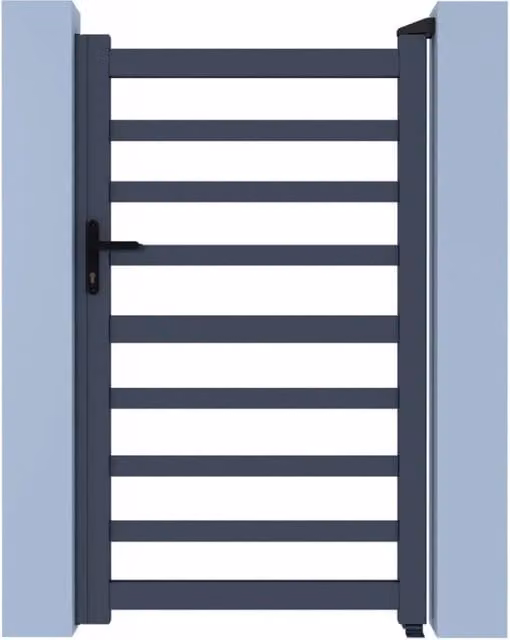 Cancello in alluminio forato "Marius" - 100 x 140 cm - Grigio