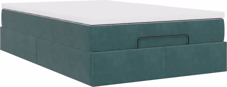 Struttura Letto Pouf con Materasso 120x200 cm Velluto