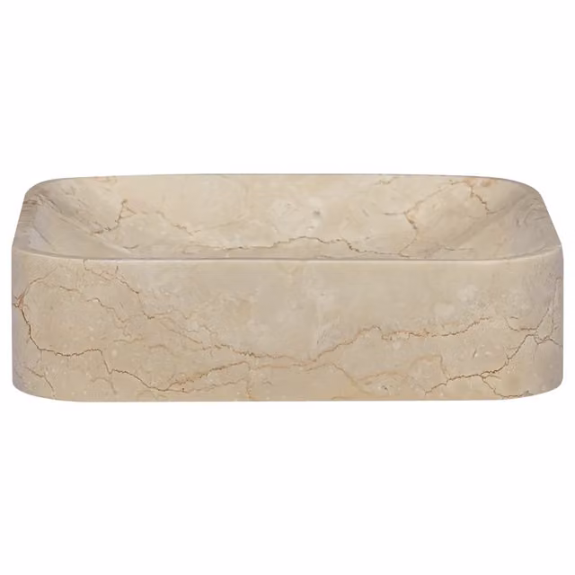 Lavandino in marmo beige vidaXL L/P/H: 40 x 40 x 10 cm