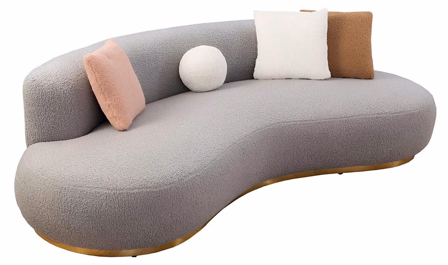 Grauer 3-Sitzer Wohnzimmer Polstercouch Designer Stoffsofas Möbel