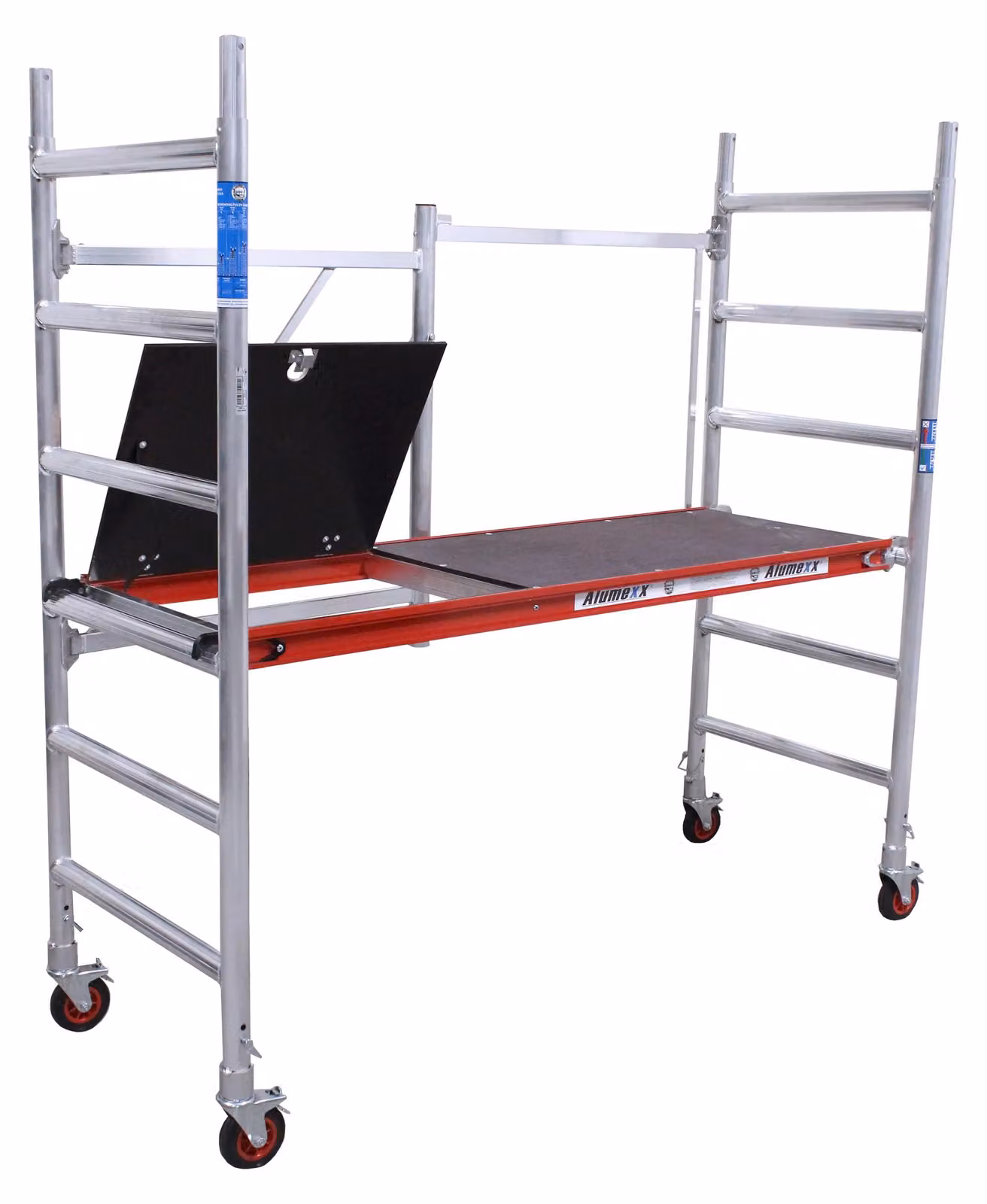 Piattaforma elevatrice a sbalzo, altezza di lavoro 3 metri - Piattaforma elevatrice in alluminio - Mobile - Colore rosso