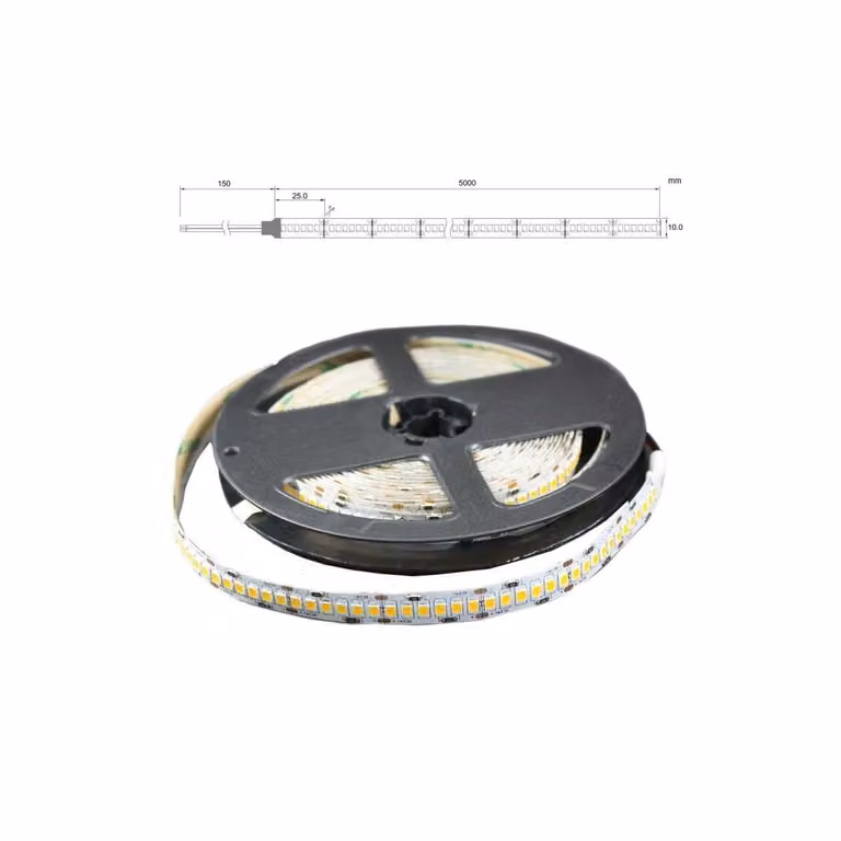 Striscia LED, luce bianco neutro, 4000K, 24V, 240 LED/metro, 5 metri, grado di protezione IP20