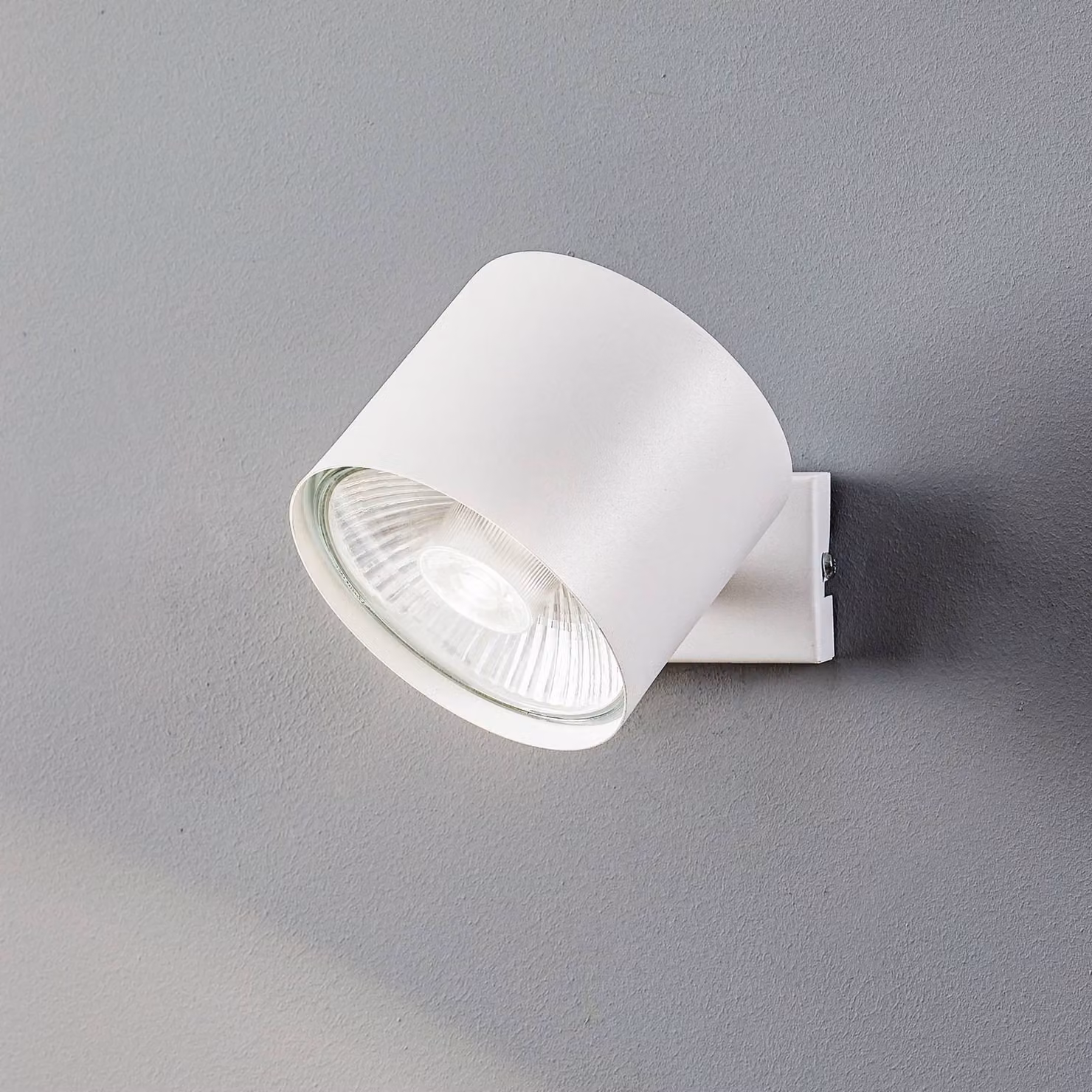 Faretto da parete Bot, bianco, orientabile Bot ALDEX, dimmerabile, Bianco / Opale, Soggiorno / Sala da pranzo, Metallo, Faretto