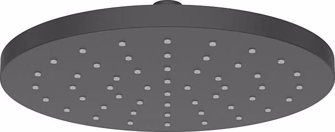 AquaCraft 100 soffione angolare 250x250 mm nero opaco | doccia a pioggia in plastica ABS | soffione 12 l/min | soffione a parete o a soffitto | ugelli anticalcare | accessori doccia moderni