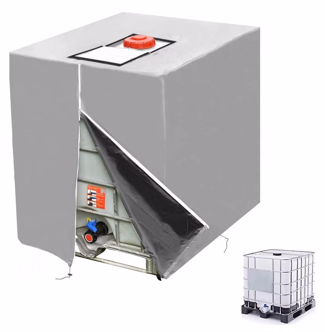 Omgoods - Copertura impermeabile per serbatoio IBC da 1000 litri, con cerniera