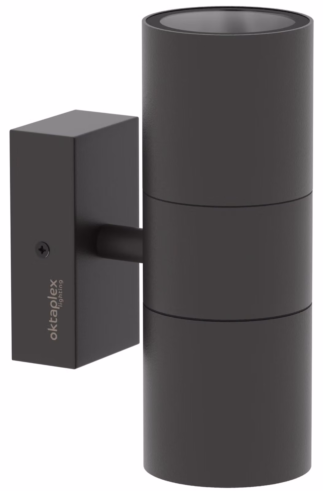 Lampada da parete antracite, acciaio inossidabile, 2 attacchi GU10, grado di protezione IP44, 230V, 21,2 cm