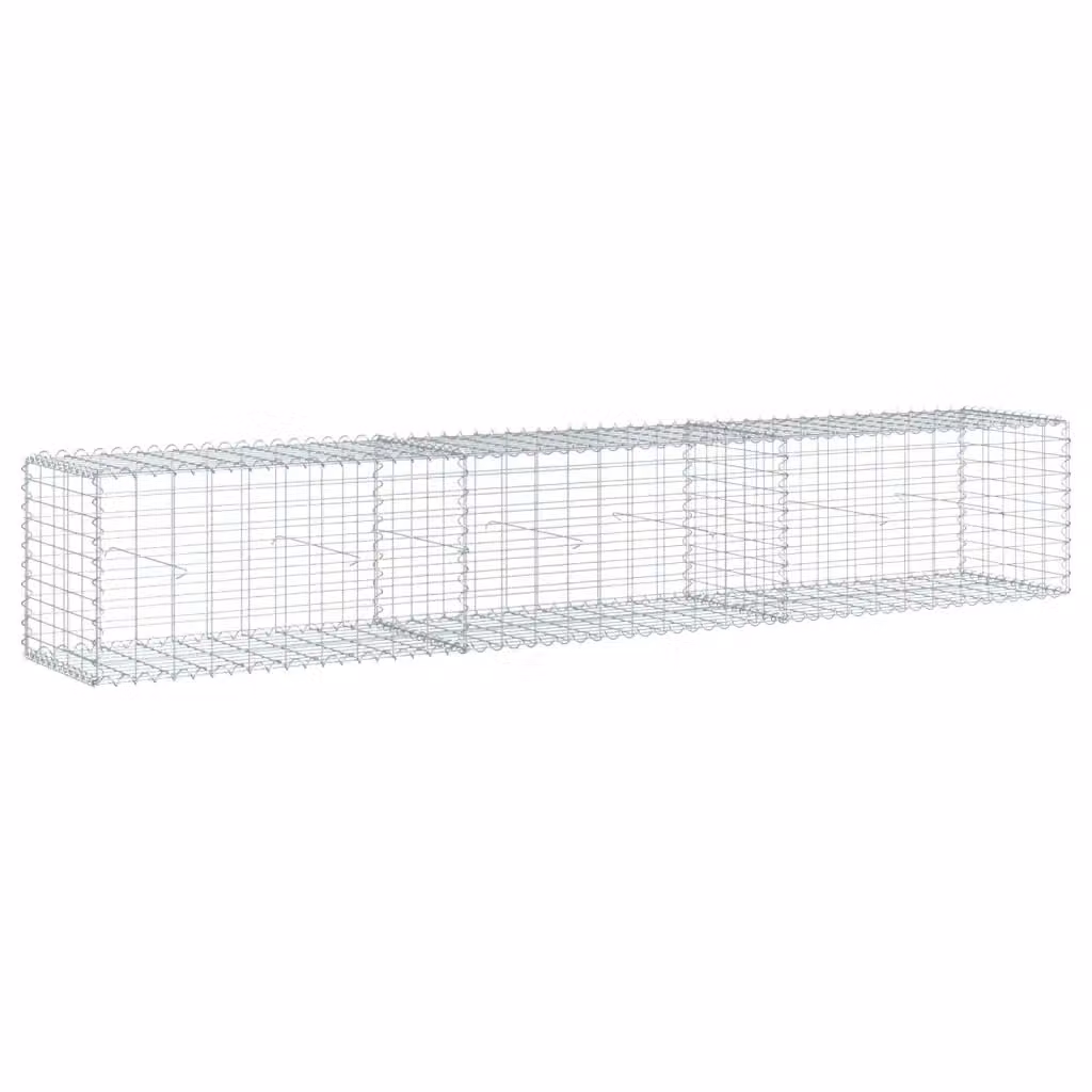 Cesto Gabbione con Copertura vidaXL in Acciaio Zincato Argento L/P/H: 300 x 50 x 50 cm – 2
