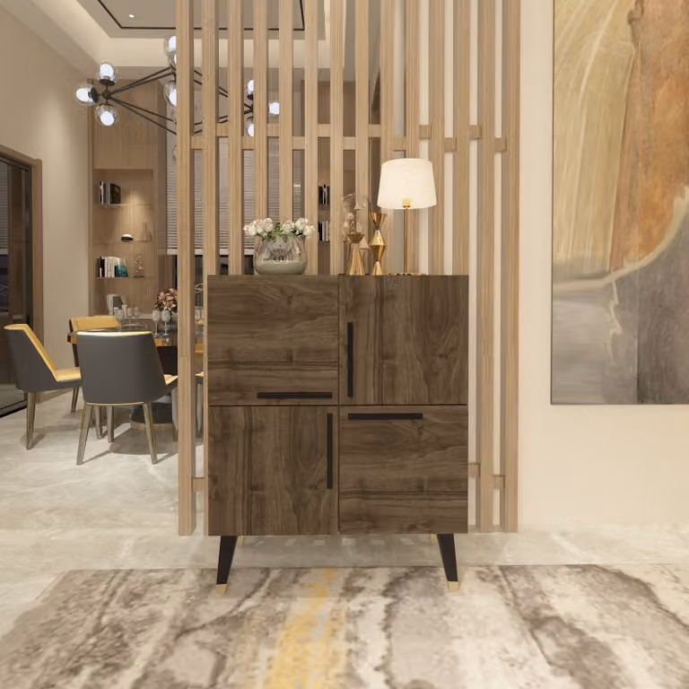 Skye Decor, Makro - Walnut, console, noce, 100 % MELAMIN COATED SLIPBOARD, 70 x 35 x 90 cm