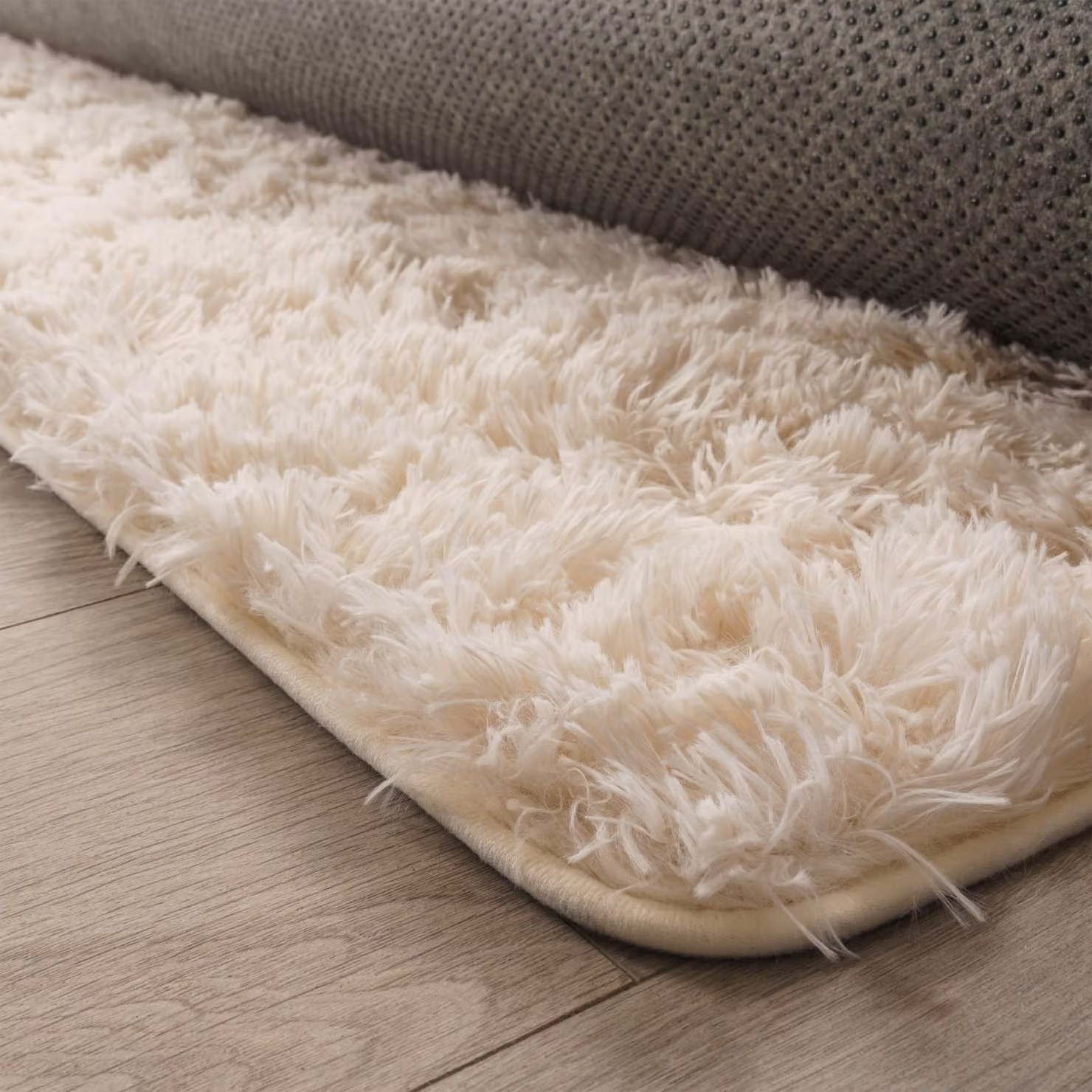 Tappeto a pelo alto Silvana beige in ecopelliccia L 60 cm x P 100 cm – 3