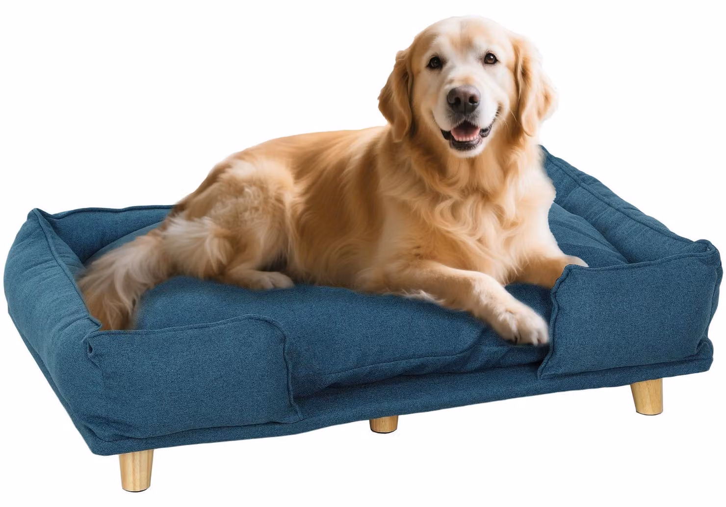 Cuccia per cani - Panchina per cani - Letto per cani - Divano per animali domestici - Cuscino rimovibile - Blu scuro