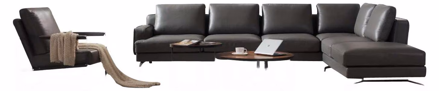 Design Couch Luxus Leder Sitz Polster Wohn Zimmer Landschaft Eck Sofas Couchen