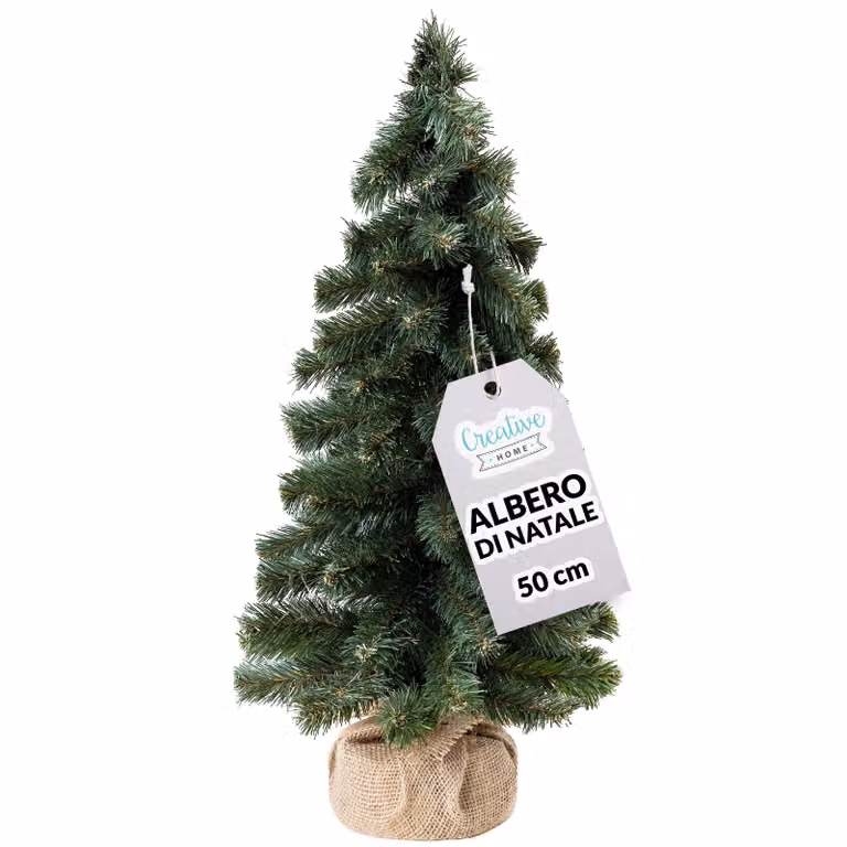 Creative Home Albero di Natale Artificiale | Albero di Natale Piccolo 50cm | Cono Piccolo, Decorazioni Natalizie per Tavolo, Albero Natale Fai-da-Te