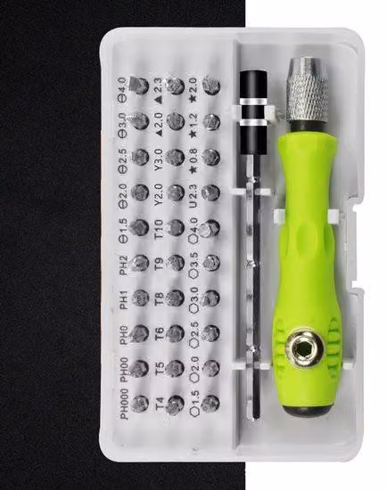 Set di attrezzi multifunzionali 32 in 1, magnete a croce portatile per lavori di avvitatura di precisione in casa