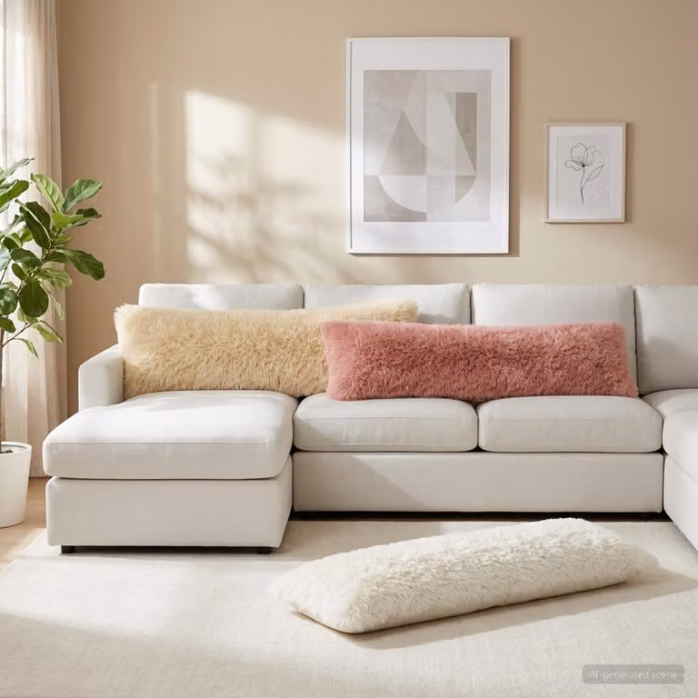 Federa vidaXL HEERLEN in pile rosa, L 145 cm x P 40 cm