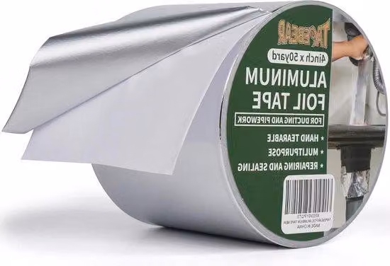 Nastro isolante in alluminio, resistente al calore, 100 mm x 50 iarde