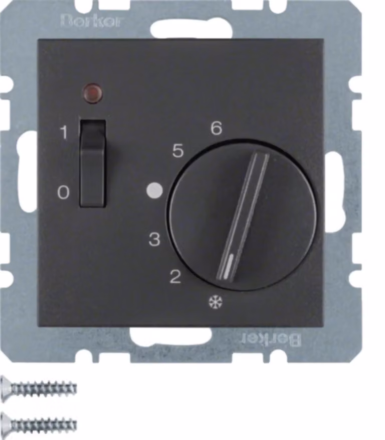 Regolatore di temperatura ambiente BERKER B.3/B.7 anth 1Ö da incasso IP20